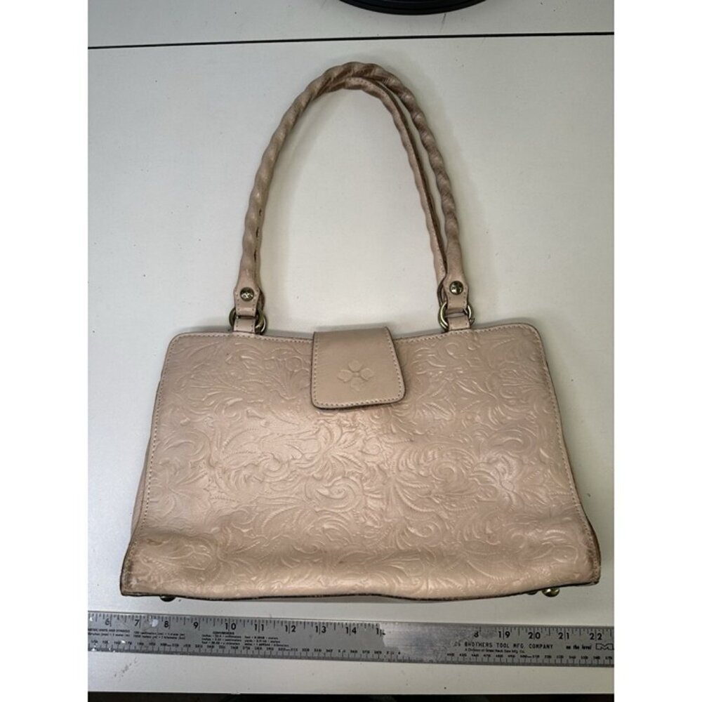 Patricia Nash Rienzo Satchel Tooled Leather Purse - Light Pink Pre-owned - Picture 6 of 12